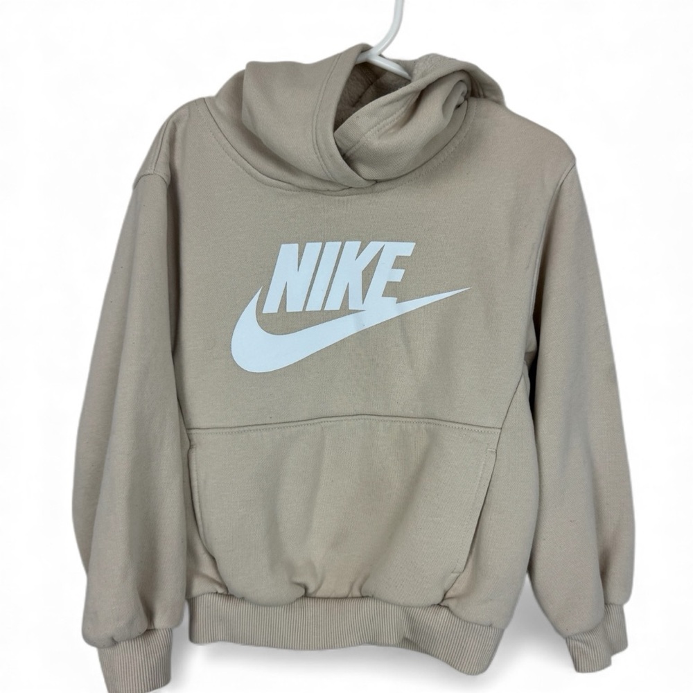Nike kids tan Logo Hoodie 3/4 XS